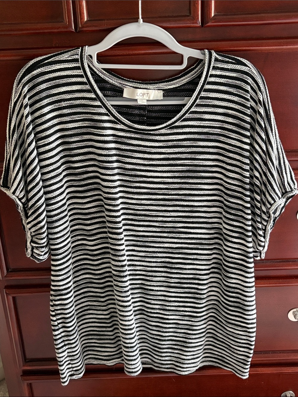 LOFT Striped Dolman Sleeve Tee